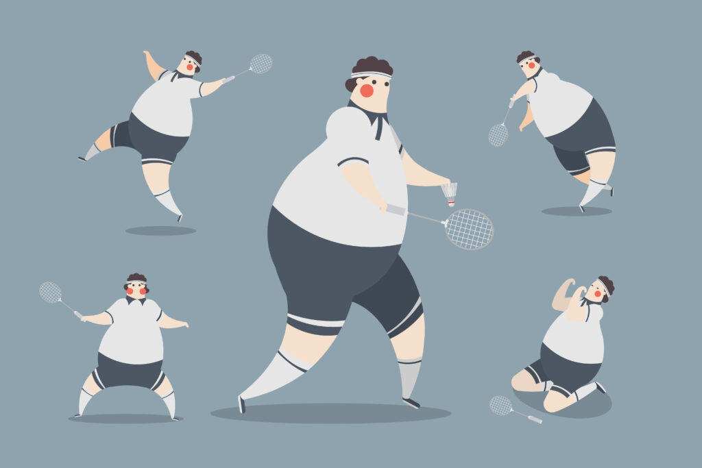 Badminton Men Character Design