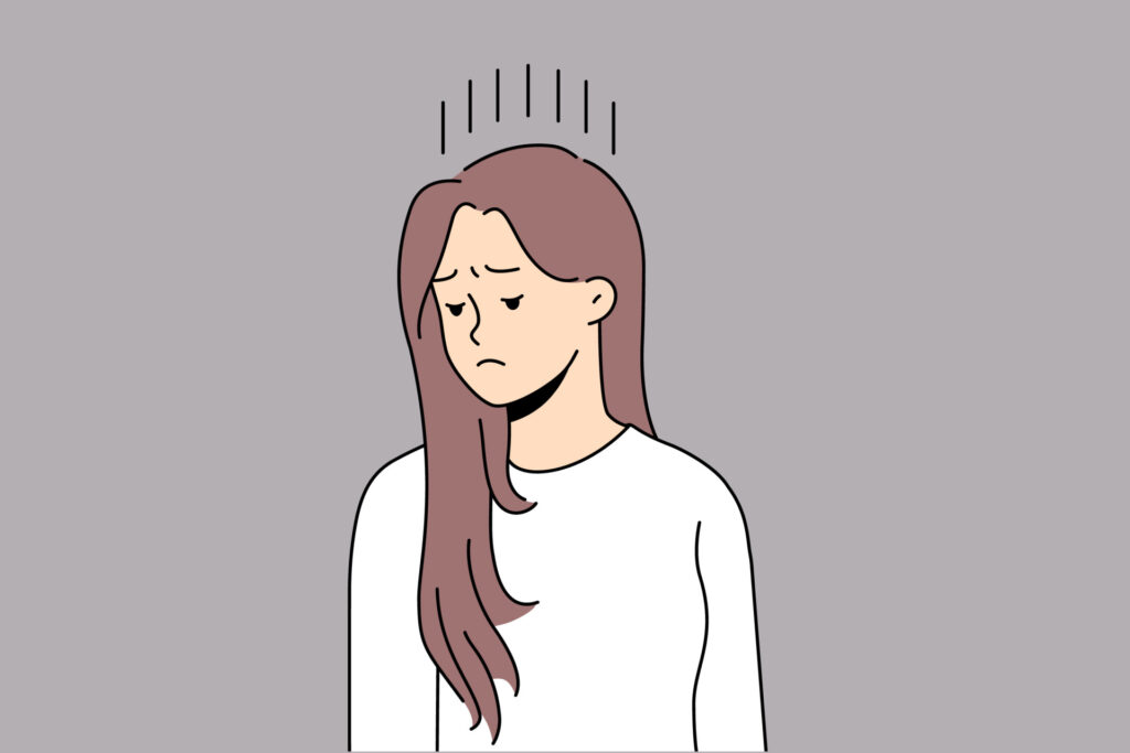 落ち込む