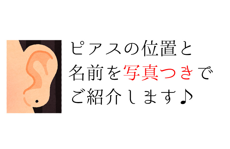 ピアスの位置と名前